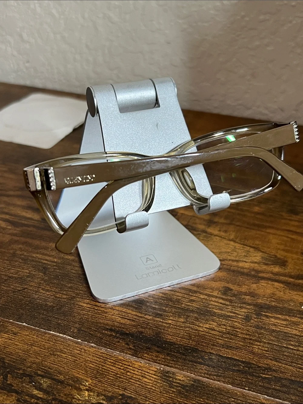 Valentino Gray Crystal Rectangular Women's Glasses
